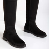 Immaculate Vegan - Prologue Shoes Maeve - Black Suede Knee High Rain Boots