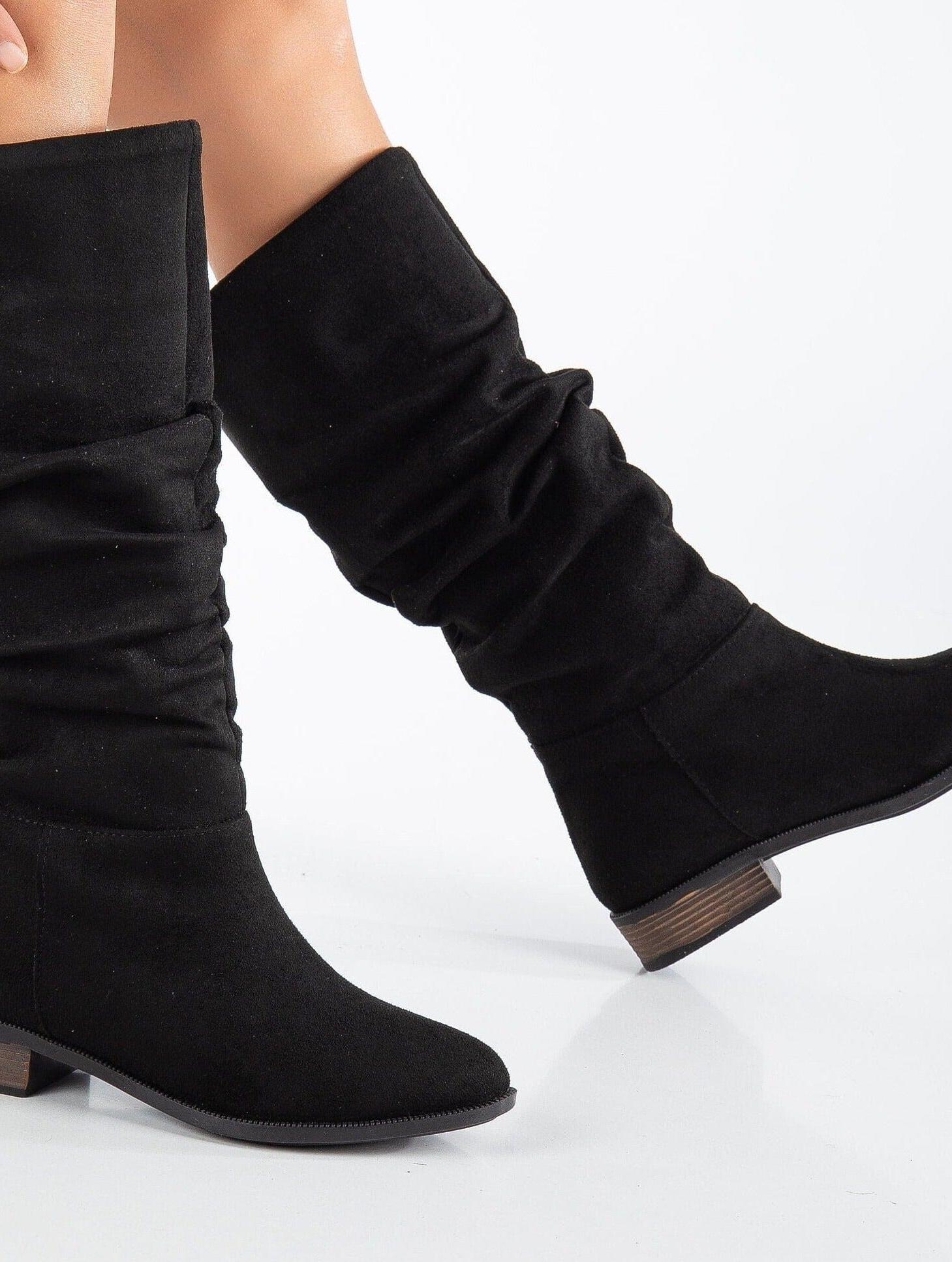 Boots Flat Womens Slouchy Booties Womens Slouchy Booties Black