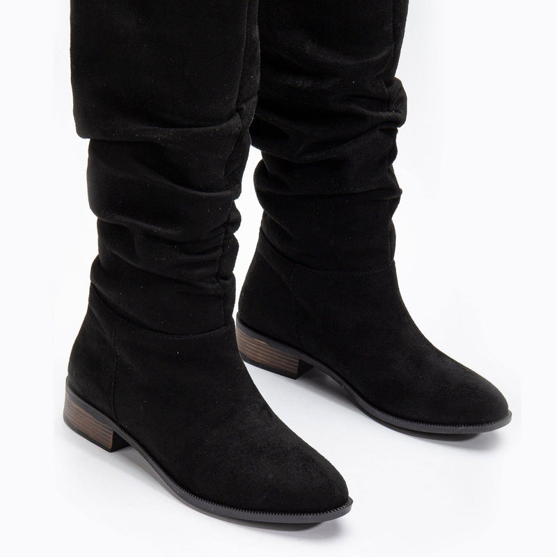 Prologue Shoes Maribel - Black Suede Boots