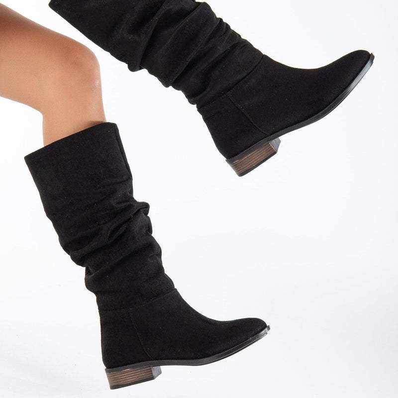 Prologue Shoes Maribel - Black Suede Boots