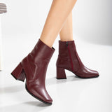 Immaculate Vegan - Prologue Shoes Maya - Burgundy Matt Ankle Boots