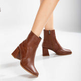 Immaculate Vegan - Prologue Shoes Maya - Cognac Brown Ankle Boots