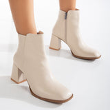 Immaculate Vegan - Prologue Shoes Nadine Vegan Leather Ankle Boots | Beige