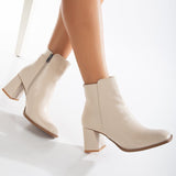 Immaculate Vegan - Prologue Shoes Nadine Vegan Leather Ankle Boots | Beige