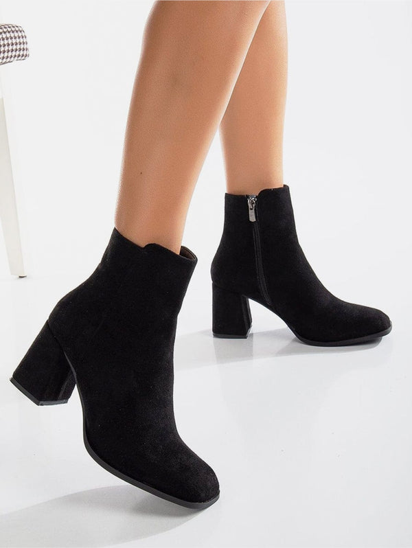 Prologue Shoes Nadine Vegan Suede Ankle Boots | Black