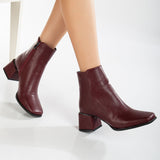 Immaculate Vegan - Prologue Shoes Odette - Burgundy Matt Ankle Boots