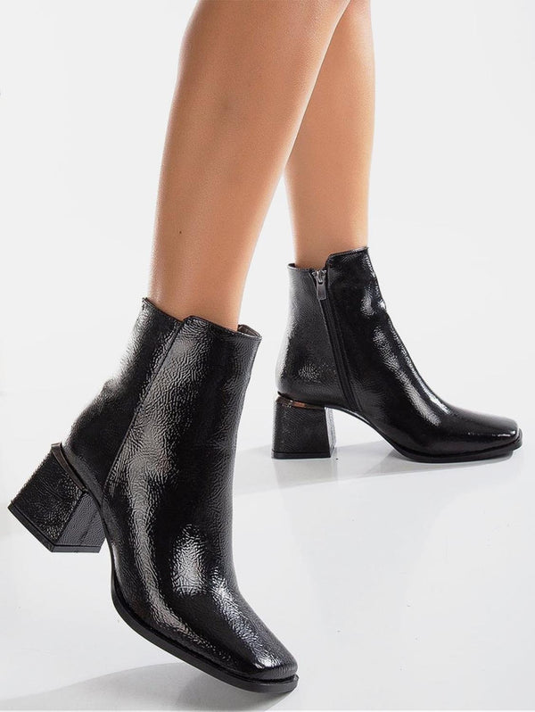 Prologue Shoes Odette Vegan Leather Boots | Black Patent UK3 / EU36 / US5.5 / Black Patent