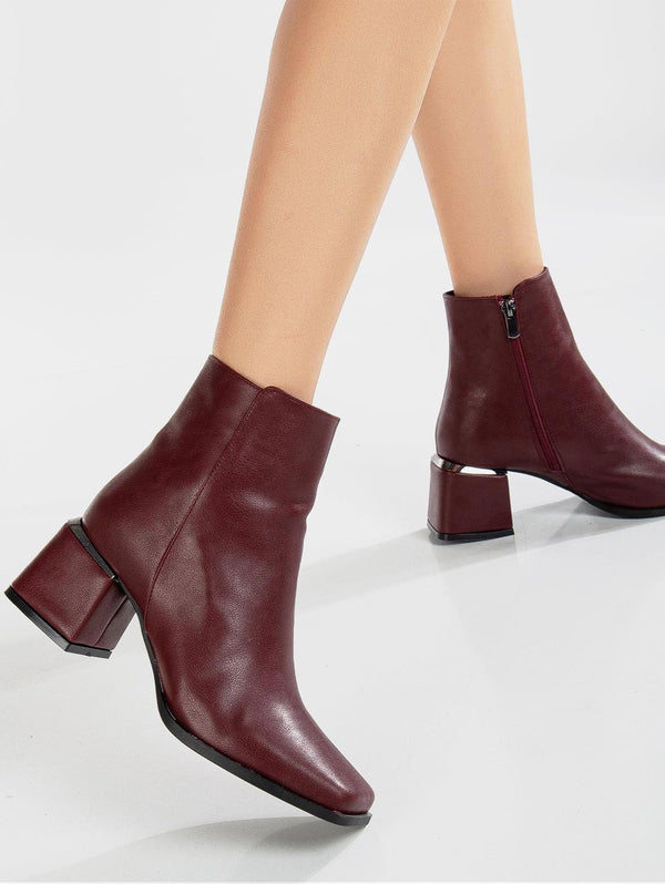 Prologue Shoes Odette Vegan Leather Ankle Boots | Burgundy Matt UK3 / EU36 / US5.5 / Burgundy Matt