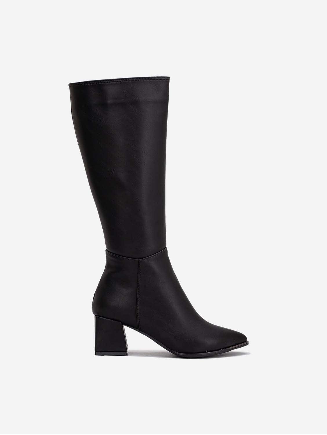 Prologue Shoes Lizette Vegan Leather Knee High Boots | Black UK3 / EU36 / US5.5
