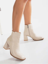 Immaculate Vegan - Prologue Shoes Nadine Vegan Leather Ankle Boots | Beige UK6.5 / EU40 / US9 / Beige