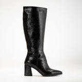 Immaculate Vegan - Prologue Shoes Valerie Patent Vegan Leather Knee High Boots | Black