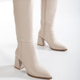 Immaculate Vegan - Prologue Shoes Valerie Vegan Leather Knee High Boots | Beige