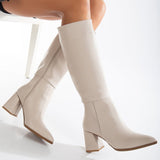 Immaculate Vegan - Prologue Shoes Valerie Vegan Leather Knee High Boots | Beige