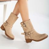 Immaculate Vegan - Prologue Shoes Winona - Beige Suede Rider Boots