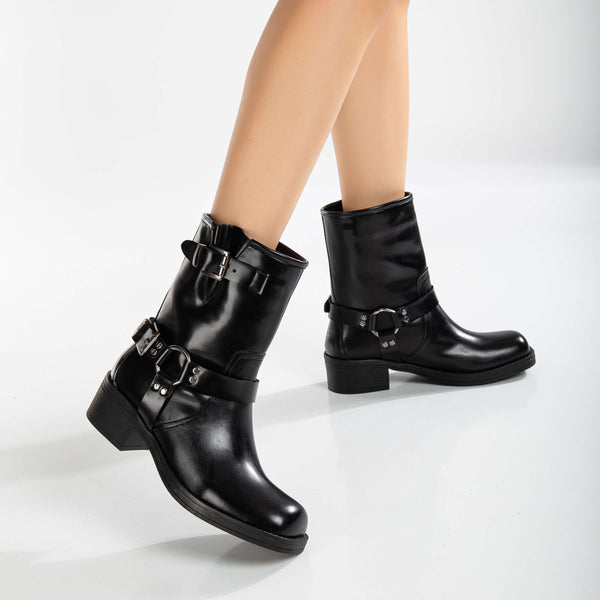 Prologue Shoes Winona - Black Patent Rider Boots