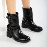 Immaculate Vegan - Prologue Shoes Winona - Black Patent Rider Boots