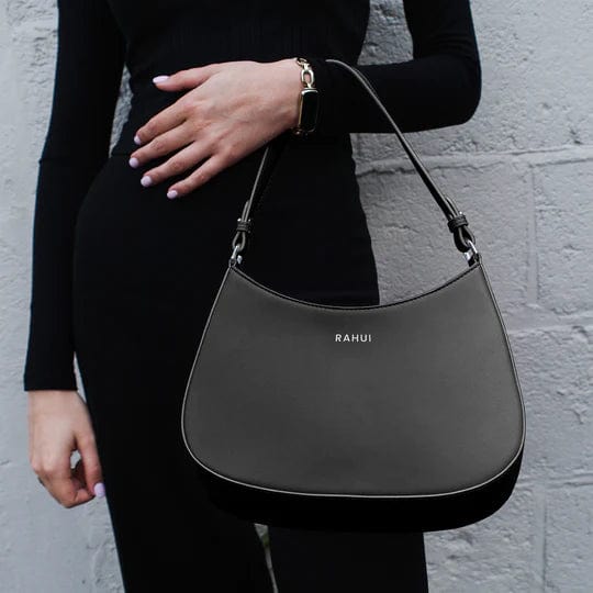 Rahui London Hazel Apple Leather Mini Handbag | Black Black