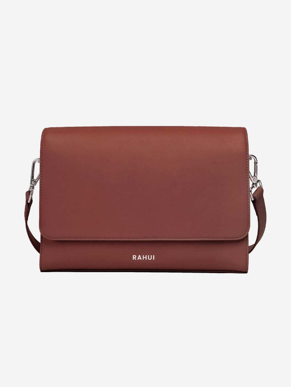 Rahui London Wisteria Apple Leather Vegan Shoulder Bag | Rose Brown Rose