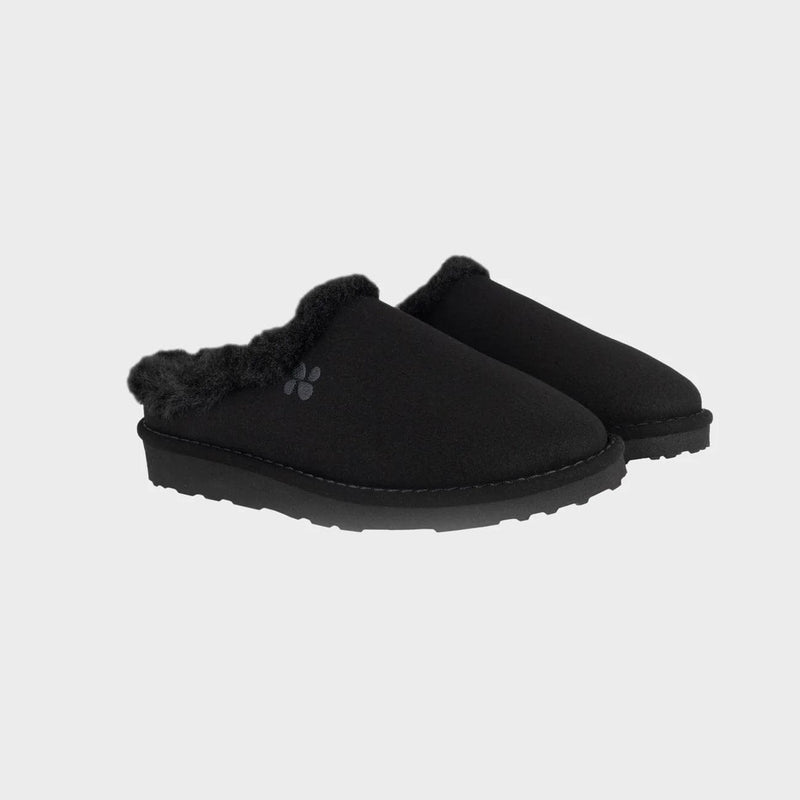 New Orchard Classic Unisex Vegan Faux Fur Lined Slippers | Multiple Colours UK5.5 / EU37 / US8 / Charcoal Black