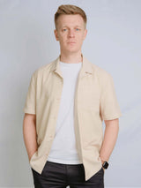 Immaculate Vegan - Rewound Clothing The Alexander 100% Recycled Shirt | Beige Small