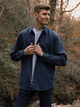Immaculate Vegan - Rewound Clothing The Joseph Hemp Blend Shirt | Navy Small