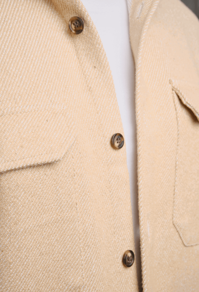 Rewound Clothing The James 100% Recycled Beige Overshirt