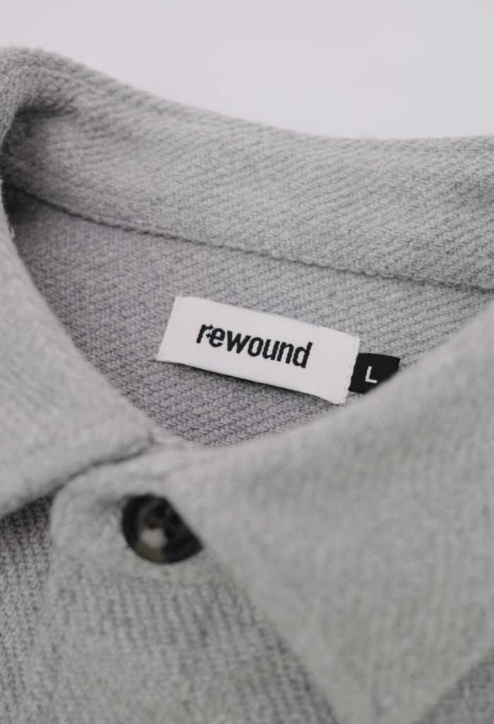 Rewound Clothing The James 100% Recycled Grey Overshirt