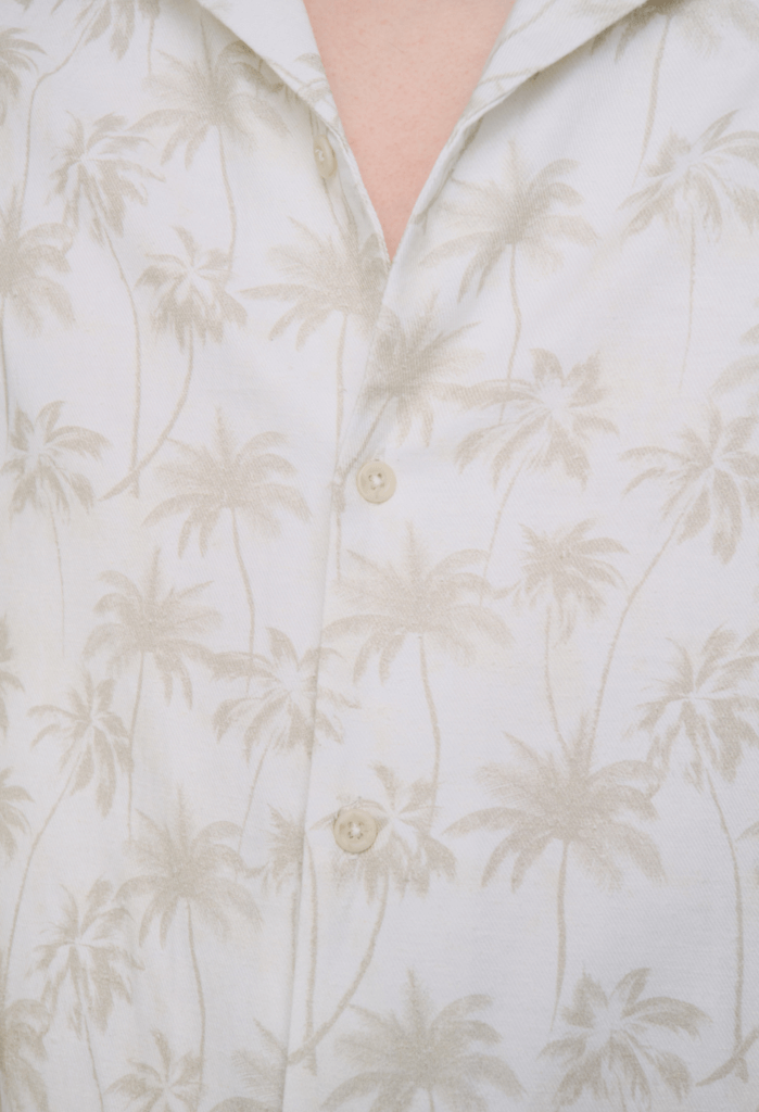 Rewound Clothing The Thomas Hemp Blend Palm Tree Shirt