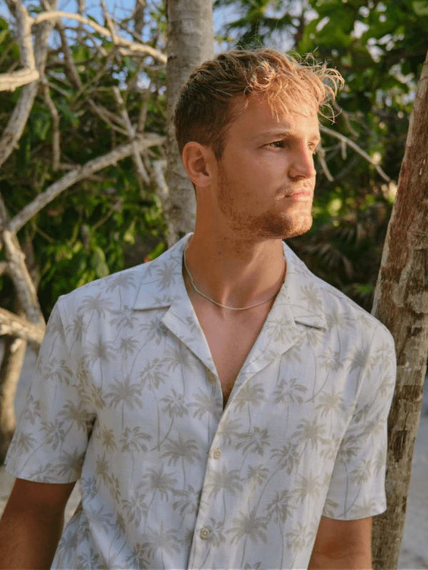 Rewound Clothing The Thomas Hemp Blend Shirt | Palm Tree