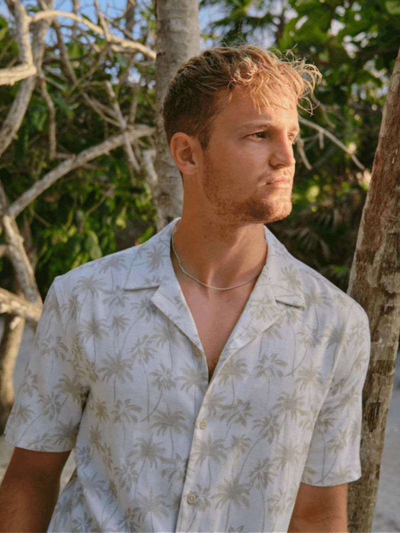 Rewound Clothing The Thomas Hemp Blend Shirt | Palm Tree