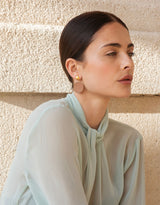 Immaculate Vegan - Rive Claire Charlotte Camel and Shiny Gold Earrings