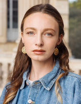 Immaculate Vegan - Rive Claire Grace Black and Bright Gold Earrings