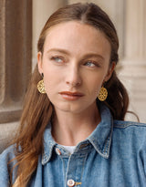 Immaculate Vegan - Rive Claire Grace Black and Bright Gold Earrings