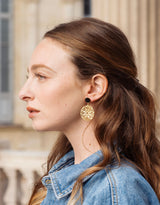 Immaculate Vegan - Rive Claire Grace Black and Bright Gold Earrings