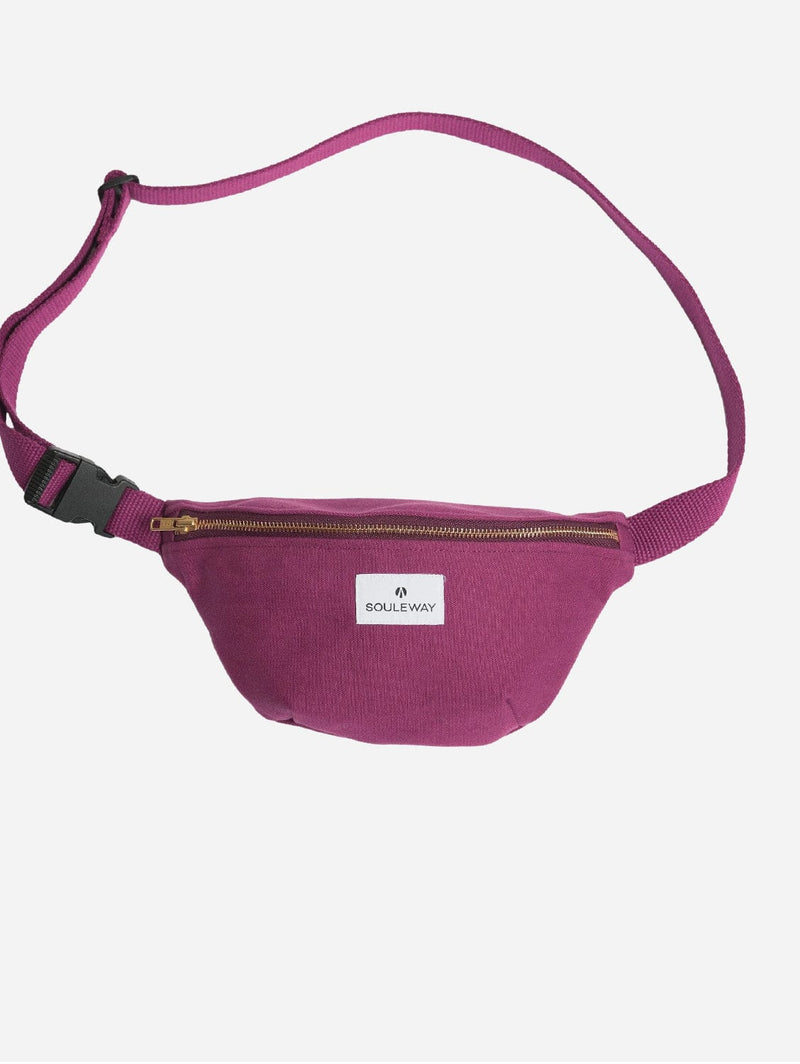 Souleway Natural Cotton Canvas Bum Bag | Bordeaux Red Bordeaux Red