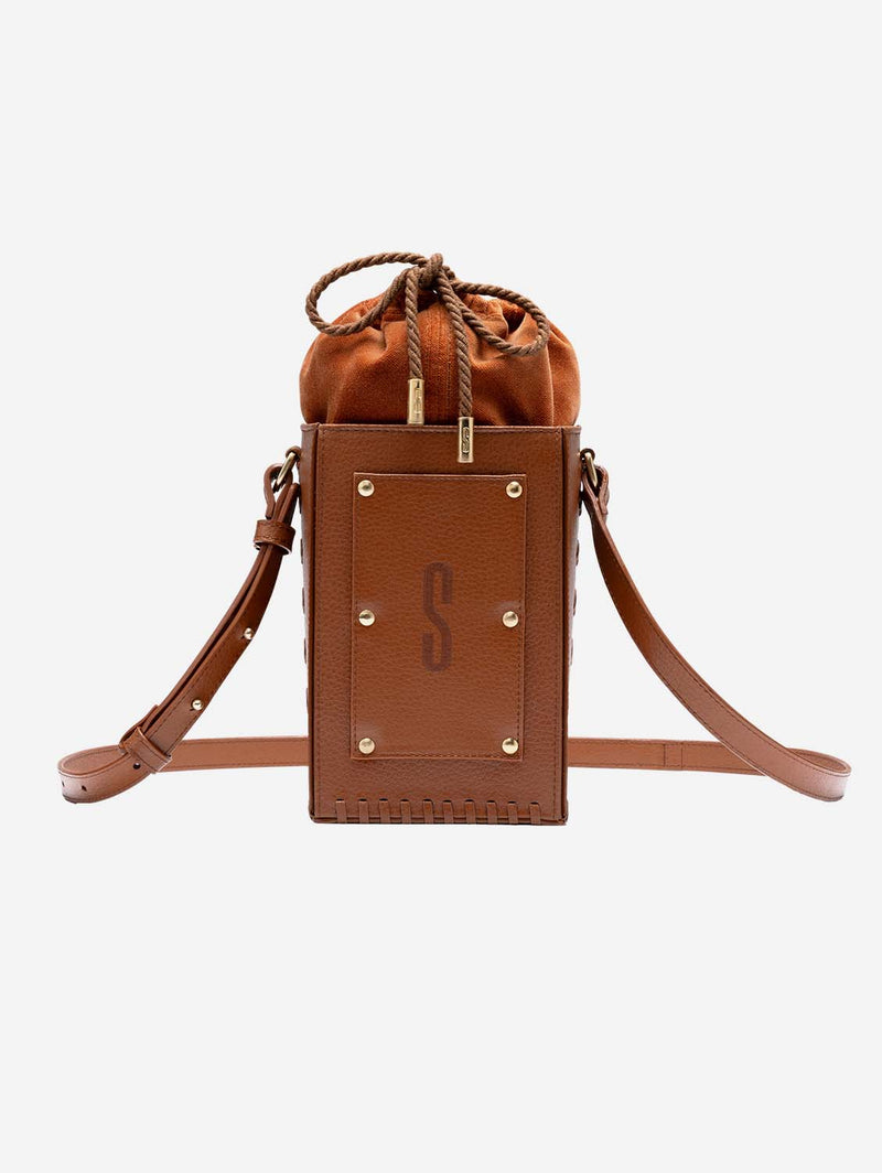 SENTIENT Sierra MIRUM® Leather Vegan Bucket Bag | Brown