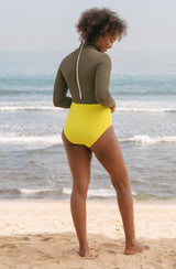 Immaculate Vegan - SEPTEMBER Sumatra Surf Suit Olive Eco Rib