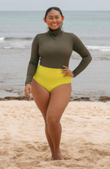 Immaculate Vegan - SEPTEMBER Sumatra Surf Suit Olive Eco Rib