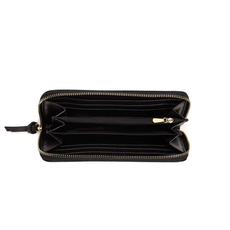 LaBante London Serene Vegan Leather Zip Around Wallet | Black