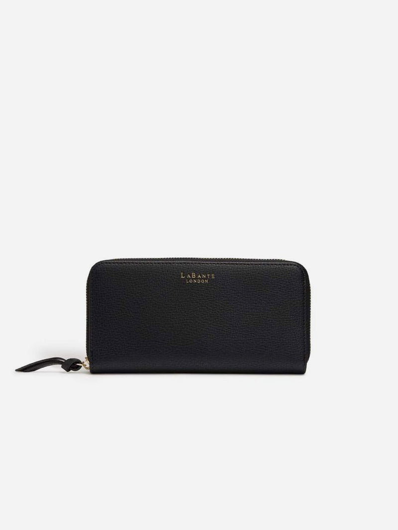 LaBante London Serene Vegan Leather Zip Around Wallet | Black