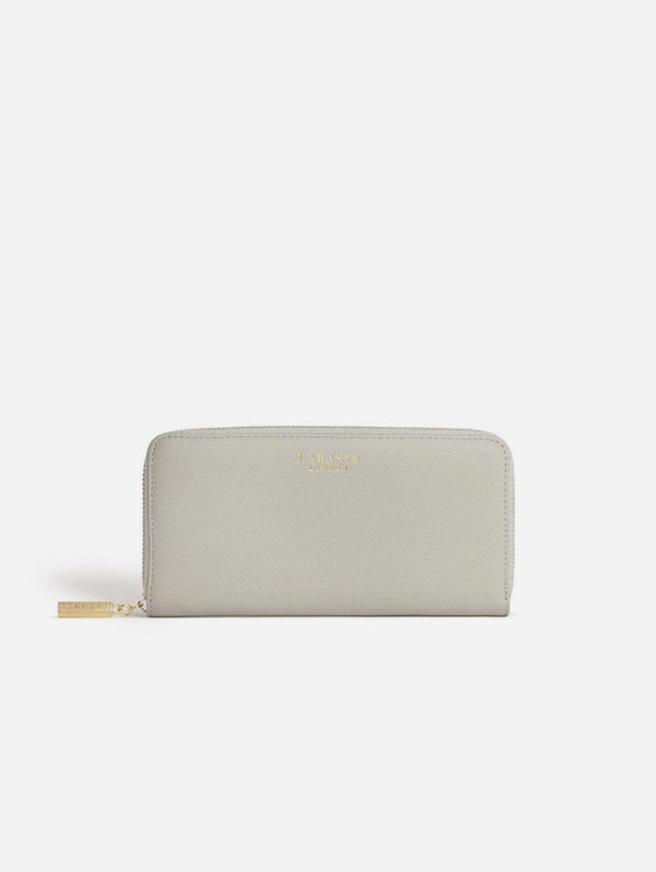 LaBante London Serene Vegan Leather Zip Around Wallet | Grey