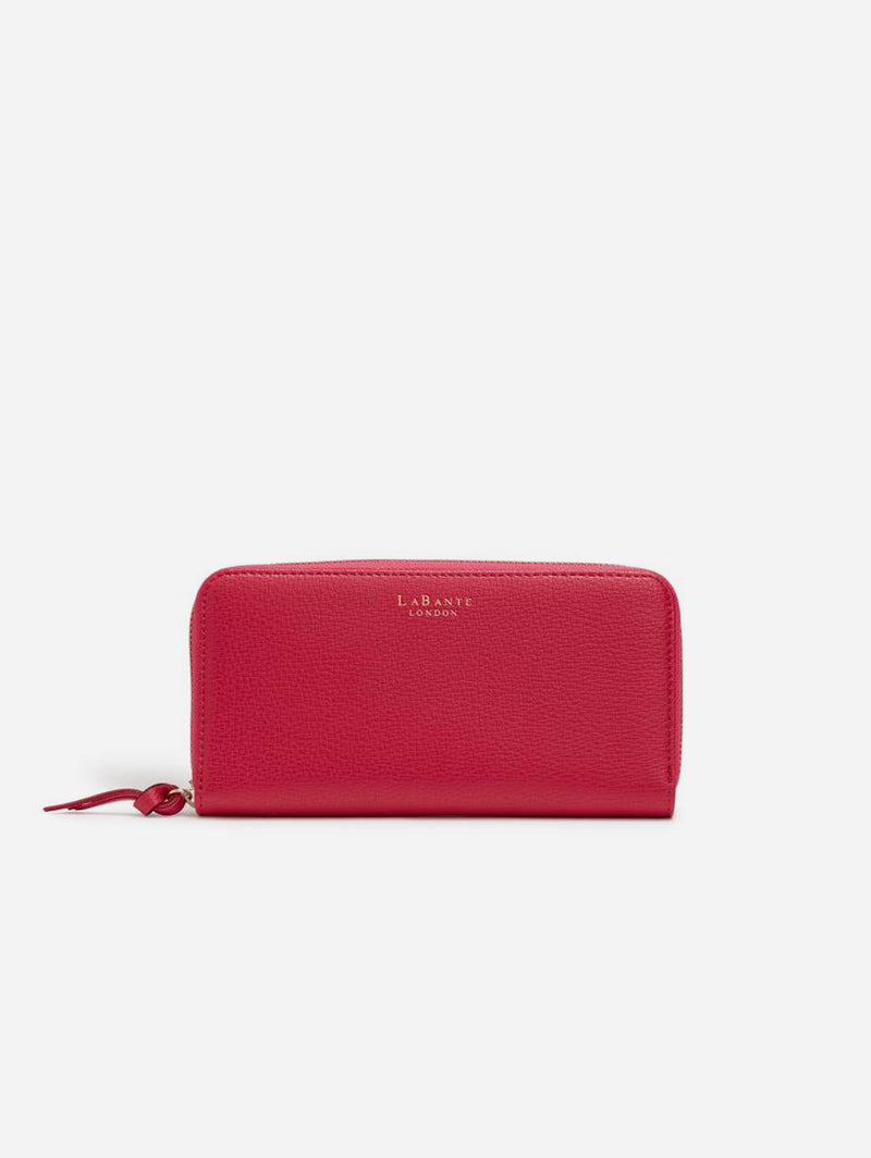 Serene Vegan Leather Zip Around Wallet | Pink