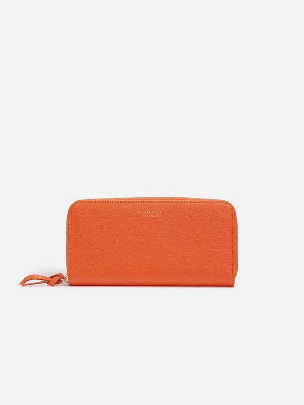 LaBante London Serene Vegan Leather Zip Around Wallet | Sunset