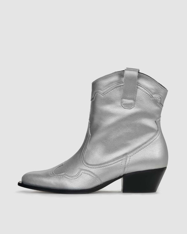 Bohema Metallic Stitchy Cowboy Boots