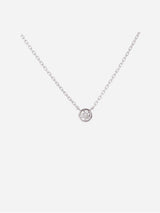 Immaculate Vegan - BLOOMTINE Illuminess™ Sterling Silver '6mm' Single Stone Sparkle Necklace