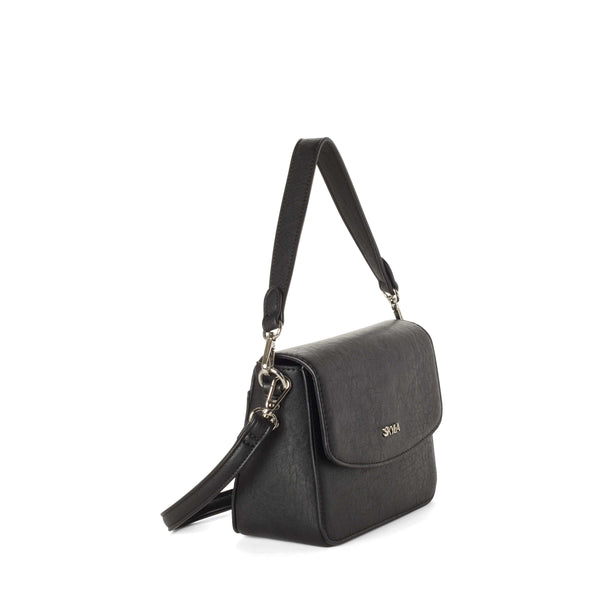 SKYLA GRACIE Classic Satchel with Crossbody Strap Black