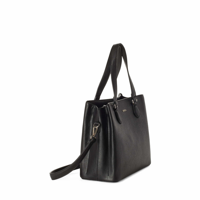 SKYLA TANYA Shoulder Bag Tote with Crossbody Strap Black