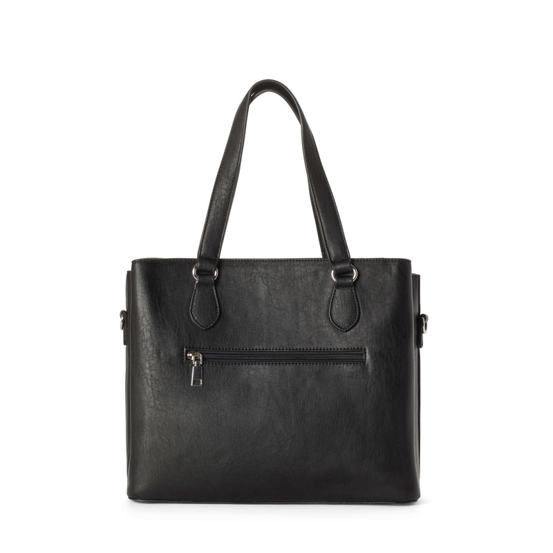 SKYLA TANYA Shoulder Bag Tote with Crossbody Strap Black