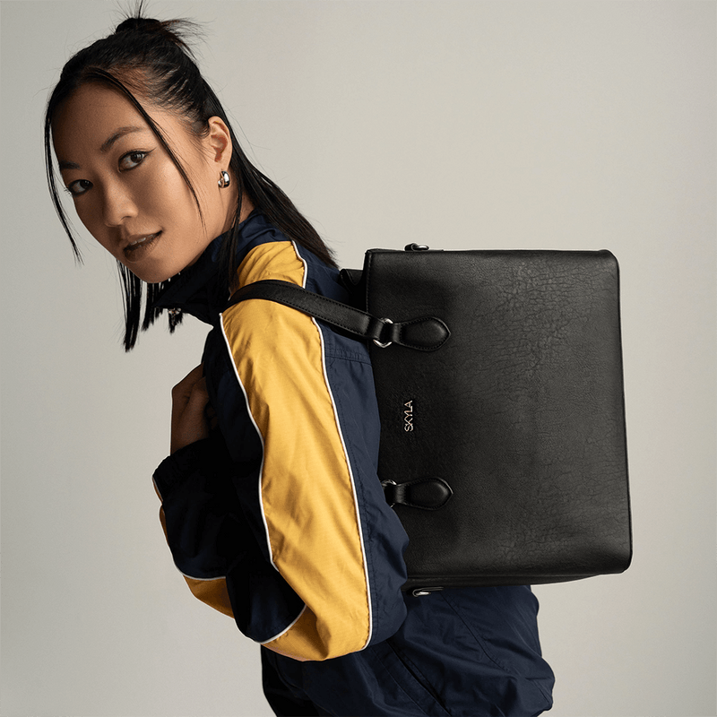 SKYLA TANYA Shoulder Bag Tote with Crossbody Strap Black
