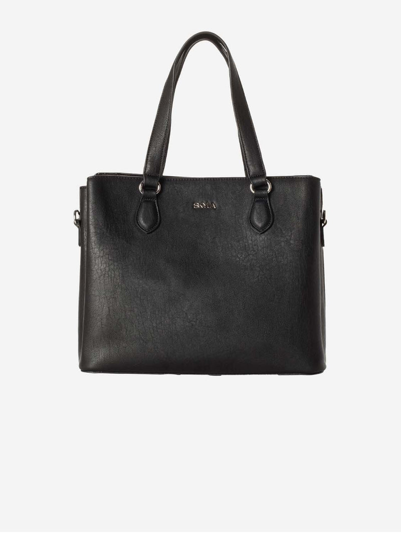 SKYLA TANYA Shoulder Bag Tote with Crossbody Strap Black
